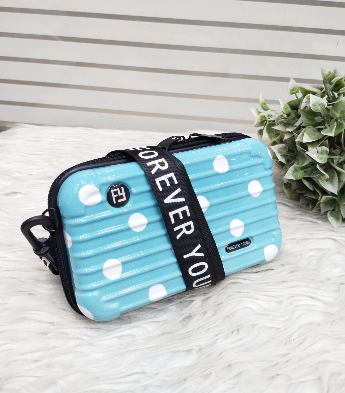 3D Fiber Forever young Briefcase Style Cellphone Crossbody Bags