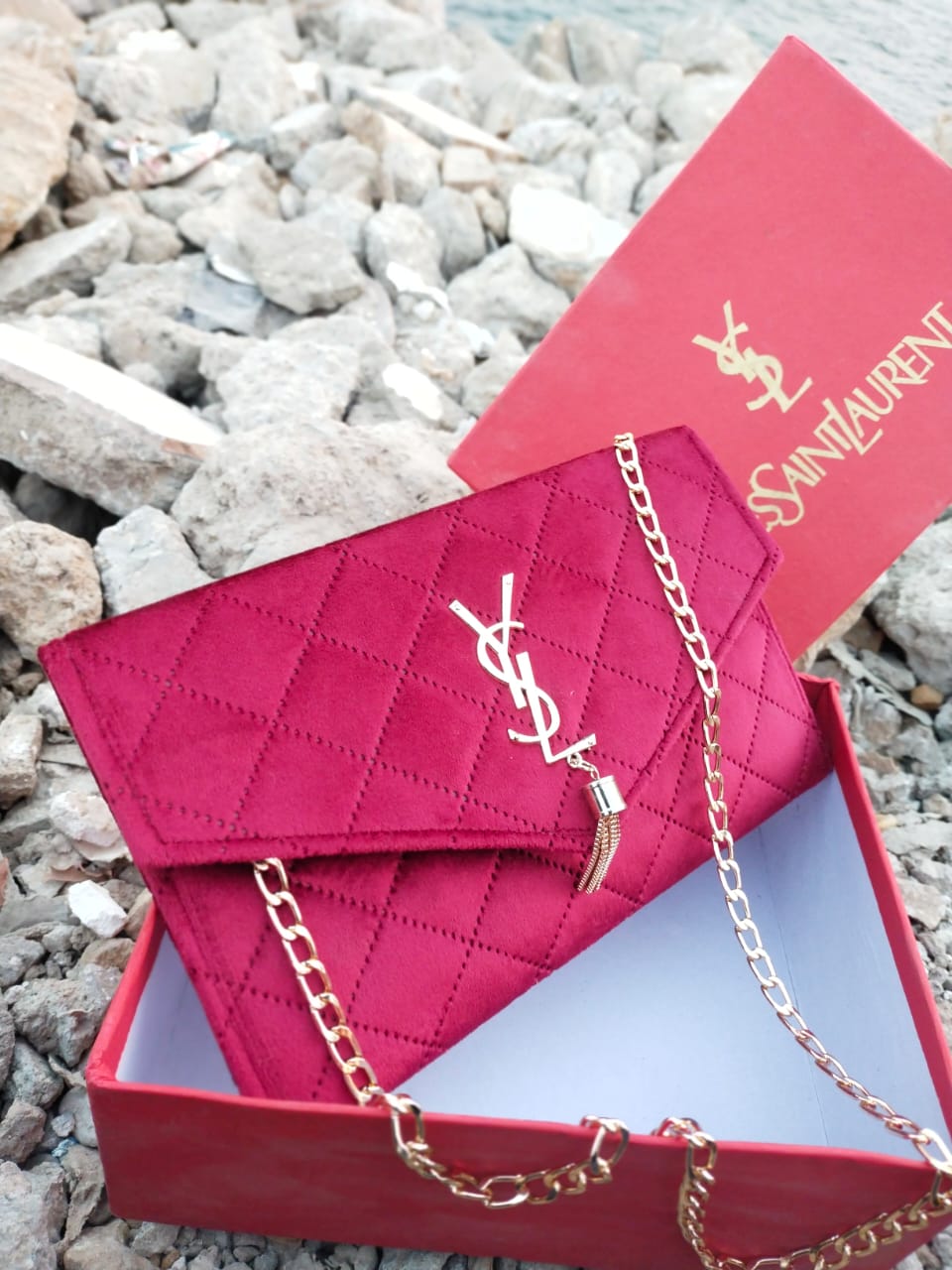 New Design YSL velvet clutch and Crossbody For Womens