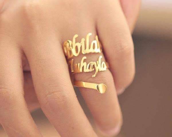 Customised Name Rings