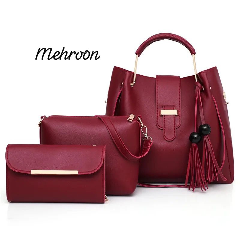 Women's 3pcs Set Soft Leather Hand Bag