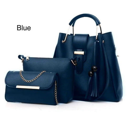 Women's 3pcs Set Soft Leather Hand Bag