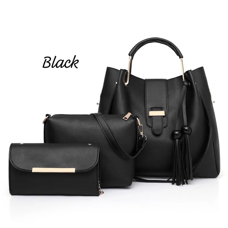 Women's 3pcs Set Soft Leather Hand Bag